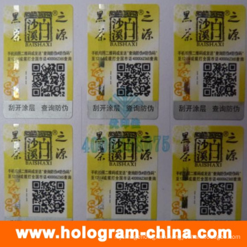 Custom 3D Laser Hologram Stickers with Qr Code Printing